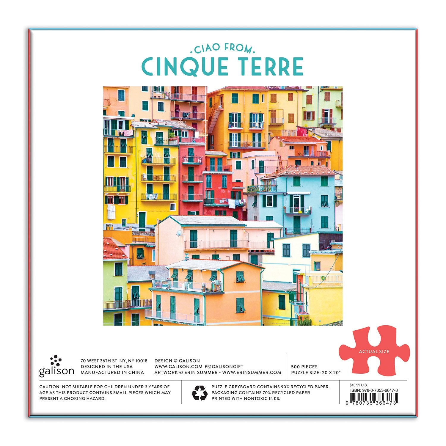 Ciao from Cinque Terre 500-Piece Jigsaw Puzzle