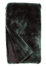 Load image into Gallery viewer, Couture Collection Emerald Green Mink Faux Fur Throw

