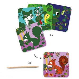 Country Creatures Scratch Cards by Djeco
